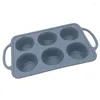 Strumenti di cottura 6 tazze Versatile Stampo per muffin Fodere in silicone Set Torta Bakeware professionale Regalo perfetto per l'amante E9LD