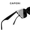 Caponi polariserade kvinnor solglasögon kattögon stil vintage solglasögon kvinnlig modedesign trendiga nyanser uv400 skydd cp71 240314