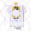 Poza białą koszulą Summer Luxury męskie i damskie Projektanci koszuli Offs Ubranie luźne koszulki Man Casual Street Graffiti Shirt Bluza 233