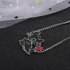 Necklaces Customized Painted Logo Necklace Personalized Colored Icon Necklace Engraved Photo Pattern Enamel Necklaces For Women Men Gifts