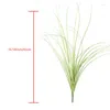 Dekorativa blommor 35 cm/42 cm Artificiellt gräs Utomhus Silk Fake Greenery Plant Single Simulation Dandelion Wall Decor Home Decoration