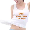 T-shirt femme Personnalisez votre propre gilet de coupe slim respirant en coton graphique pour les femmes sport fitness exercice haut sans manches T-shirt personnalisé 240322