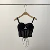 Women's Tanks Sexy Camisole Female Lace Patchwork Lace-up Spaghetti Strap Tank Top Women With Built In Bra Outwear Sling Vest Summer