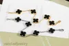 Cleef Four Leaf Clover Bracelets Van Clover Bracelet Vintage Charm Bracelets Cuivre Avec Plaqué Or 18 Carats En Céramique Blanche Marque Designer Four Leaf Clover Flower Bracel