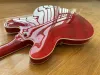 In stock Chinese electric guitar OEM hollow body jazz guitar, 5 speed adjustable, cherry transparent red d58850