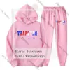 Survêtement Trapstar pour hommes Marque TRAPSTAR Imprimé Sportswear Hommes 16 couleurs Chaud Deux Pièces Ensemble Lâche Sweat À Capuche Pantalon Jogging 215