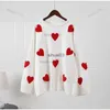 T-shirt Femme Love Broderie Femmes Pull tricoté Doux et unique à manches longues O-cou tiré 2023 Nouvelles femmes Casual Fashion SweaterL2403