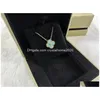 Pendant Necklaces Luxury Van Esigner 2022 Christmas Limited Edition 18K Gold Cross Chain Blue Clover 15Mm 4 Otflq Drop Delivery Jewe Dhf6H