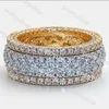 Bandringe, Luxus-Ring, Designer-Ringe für Damen, 14 Karat Gold, Lab-Diamant-Fingerring, rostfreies, plattiertes Silber, Bandringe für Männer, Party, Hochzeit, Verlobung, Designer-Schmuck