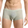 Underbyxor sexiga solida underkläder män boxare bror sommaren andas du konvexa stora påse trosor för manliga stretch boxershorts