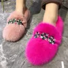 Sıradan Ayakkabı Kristal Dekor Kadınlar Flats Moccasins Kış Sıcak Loafers Rahat Espadrilles Bayanlar Yürüyüş Sürüş