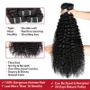 Closure Virgo 30 32 Inch Deep Wave Bundles With Frontal 13X6 13X4 Hd Transparent Lace Frontal With 3/4 Curly Human Hair Weave Bundles