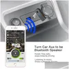 Bluetooth Car Kit Real Stereo Ny 3.5mm Streaming A2DP Wireless V3.0 EDR AUX O Musikmottagare Adapter för telefon MP3 Drop Delivery Auto Ottvn