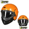 Hełmy motocyklowe Modar Hełm Scooter Up Open Fl Face Casco Vintage Capacete Cycling DOT Appd Drop dostawa samochodowa MOTORC OT5K7