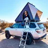 Tende e rifugi Vendita all'ingrosso per auto da campeggio Tenda da tetto a triangolo per esterni 2 persone Tetto automatico in alluminio con guscio rigido