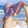 Wide Brim Hats Seaside Sunscreen Straw Hat Foldable Beach Women's Big Brimmed Sun Vacation Travel
