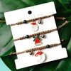 Charm Bracelets Christmas Jewelry Elk Bracelet Soft Pottery Braided Rope For Women Kid Gifts Party Festival