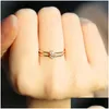 Rings Tiny 14K Gold Love Heart Diamond Pieces Of Exquisite Small Fresh Style Ladies Engagement Ring Jewelry Gifts Drop Delivery Dhict