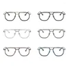 Sunglasses Frames TR90 Anti Blue Light Spectacle Men's Simple Retro Eyeglasses Women's Fashionable Myopia Eyewears Metal Mirror Legs