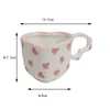 2024 Korean Style Coffee Cup Cute Mug Creative Heart Shape Cup Porcelain Milk Cups Ceramics Coffee Cups Gift Wholesale 240312