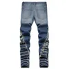 2024 New Street Tide Heavy Industry Washed Cat Moustache Bouche Double Couche Bord Renversé Non Élastique Tube Droit Pantalon En Denim Lâche