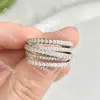 Anneaux de bande avec anneaux de boîte Dy Twisted Two-Color Ring Women Fashion Silver Hot Designer Bijoux Femme Luxury Diamond Bracelet Bracelet Oreillette Gift Wholesale