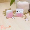 Akcesoria słuchawkowe słodkie różowe kwiaty wiśni kwiat Pearl wisiorka dla Airpods Pro 2 1 3 Flowers Butterfly Earchphone Fase Heart Kolejka Klasyna240322