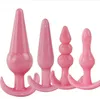 Massageadores de perna Masrs Toy Masr Anal para Mulher 4 Pçs / Set Soft Sile Anus Brinquedos Butt Plugs Mulheres Masturbador Drop Delivery Saúde Beleza Mas Dhjus