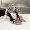 designer sandals high heels women's pointed dresses nightclub shoes sexy party shoes wedding shoes bride's luxurious summer shoes luxury goods 10cm marry