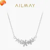 Sterling Silver Flower Necklace for Women Simple Sweet Cute Little Daisy Pendant Instagram Exquisite and High Grade Collar Chain