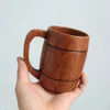 Bar Tools 4pcs Wooden Beer Cup Handmade Jujube Wood Handle Cups Bar Tools Tea Coffee Milk Drinkware Cup Kitchen Attachment Outdoor Camping 240322