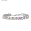 Charm Bracelets 925 Sterling Silver Arrowhead Colorful Girl Gift Zirconia Fashion Jewelry Wholesale L240322