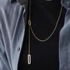 Pendant Necklaces Stainless Steel Stylish Long Tassels Necklace For Women Girls Gold Color Trendy Sweater Chain Party Jewelry Birthday Gifts