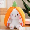 Stuffed Plush Animals 2024 Wholesale Stberry Rabbit Transformed Into Xiaoguo P Toy Carrot Pillow White Doll Drop Delivery Toys Gifts Otoco