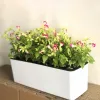 Sadzi kwadrat leniwy kwiat samokosztowe plastikowe kwiat biuro domowy pulpit ogrodowy doniczki roślinne + wskaźnik poziomu wody fu