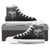 Sapatos de terror impressa em terror casual masculino hightop sapatos de moda moda de crânio cool skulls respiráveis confortáveis