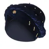 Ball Caps Solid Beading Wrap Hat Ruffle Cap Cancer Women Muslim Baseball Knit Colored Trucker Hats