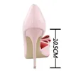 BIGTREE SHOES BOW-KNOT Woman Pumps Stiletto 10.5 cm Women Basic Pump Pointed Toe Classic Pumps Sexy High Heels Women Shoes 240318