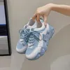 Casual Shoes Women's Candy Color Leather Surface Breathable Increased Sneakers Matching Thick-soled Fashion Old 2024