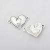 Charms 10st Fashion Alloy Hearts Connector för armband som gör 20 29mm AAC1595