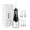 Andra apparater Oral Irrigator USB laddningsfat Portable Dental Sink 4-lägen Rengöring 300 ml Vattentank IPX7 Vattentät H240322