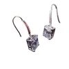 Solid Platinum PT950 Earrings 1CTPiece Princess Diamond Stud Women Wedding Jewelry Promise Birthday Gift 240228