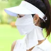 Moda Máscaras Faciais Pescoço Gaiter Golf rosto protetor solar máscara facial feminino cobertura facial proteção UV esportes ao ar livre gelo seda respirável pescoço véu L240322