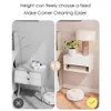 Aobafuir Table, Small Modern Floating Bedside Table with Drawers, Bedroom, Bathroom, White