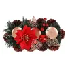 Ljusstakares adventkrans ringhållare traditionell mittpunkt dekoration med pinecone säsongsdekor för familjesammanträden jul
