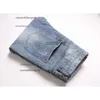 Men's Trend, Personalized Slim Fit, Small Feet, Large Distressed Men's Jeans