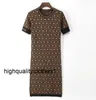 Basic Casual Dresses Designer womens dress spring winter long sleeve dress highend custom letter knit jumper bag hip slimming skirt men and woman couple Tshirt size S