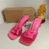 Billig butik 90% rabatt på grossist ZA Spanien 2024 Kvinnor med fyrkantig öppen tå högklackade sandaler och smala klackar mångsidiga bakluft