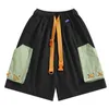 Herenshorts Bandage werkkleding shorts Hong Kong-stijl casual jeugd halve broek Cityboy heren basketbal Capri Japanse straatkleding merchandise broek J240322