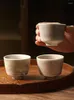 Mugs Ceramic Water Cups Chinese Kungfu Tea Retro Style Drinkware Home Use White Brown 3 Colors 105ML Handmade Cup